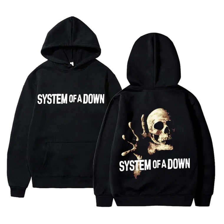 

System of A Down Skeleton Graphic Hoodie Men Women Vintage Rock Alternative Metal Sweatshirt Men's Casual Oversized Streetwear