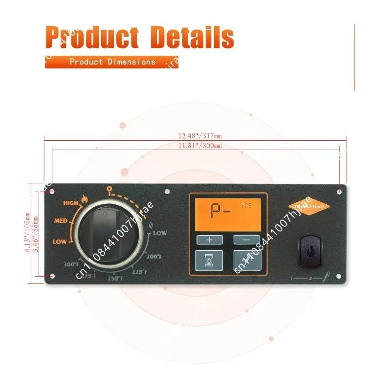 Replacement Gen 1 Pellet Smoker Temperature Control Panel Thermostat Fit Rider 600 900 Deluxe Grill Accessories Kit