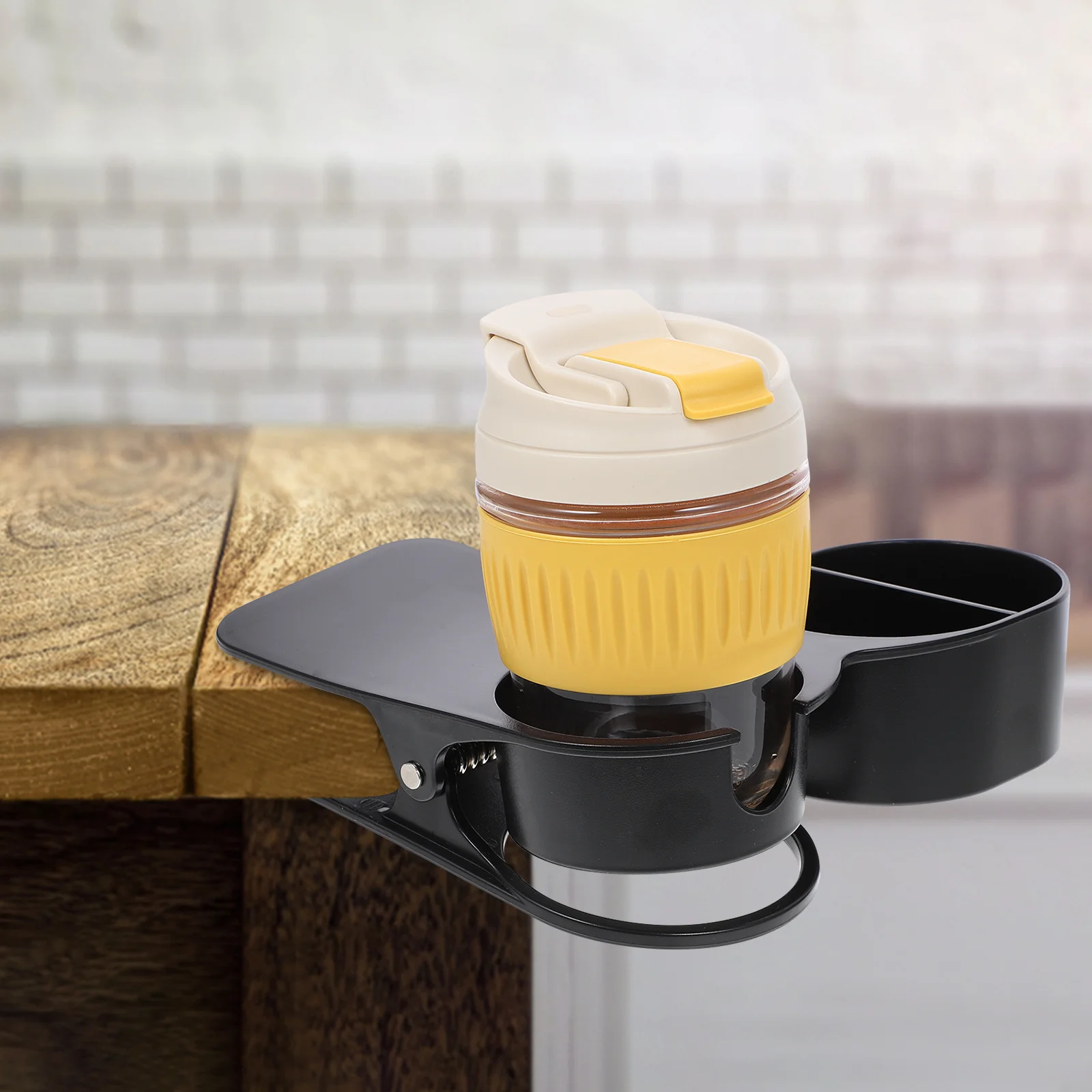Cup Clip Premium Abs Material Space-Saving Table Side Clip For Desk Mobile Phone Drink Storage Organizer Mug Holder Clamp