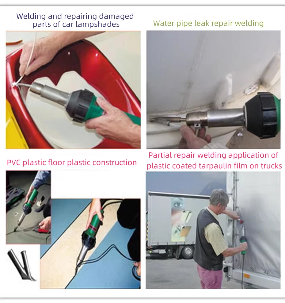 High Power Plastic Welding Gun 1600W PVC Plastic Floor Welding Tool PP Welding S