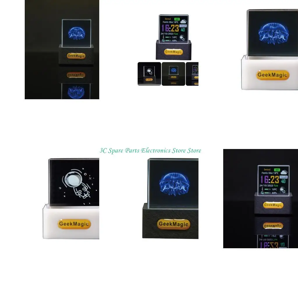 

SZ Smartests Digital Clock с монитором температуры воздуха Электронная фоторамка GIF Player