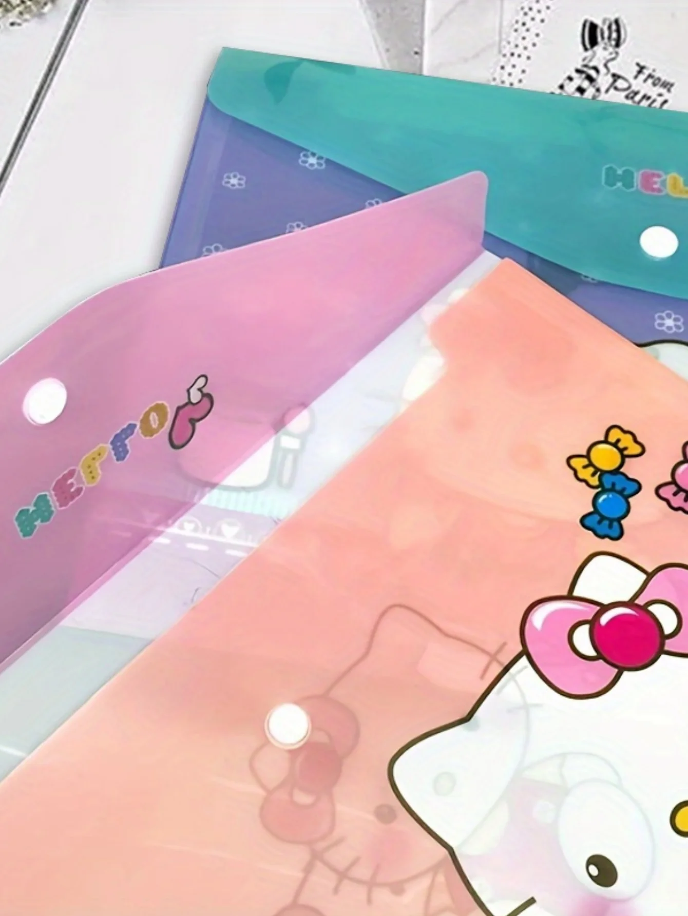 1/4/8/12pcs HelloKittys A4 Document Bag Durable Stylish for Students Teachers Perfect for Organizing Files, Test Papers