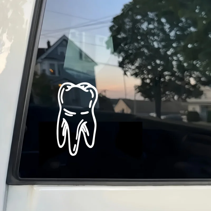 

Минималистичная наклейка с контуром зуба — водонепроницаемая виниловая яркая наклейка для автомобилей, ноутбуков, рюкзаков и стоматологических профессоров/энтузиастов
