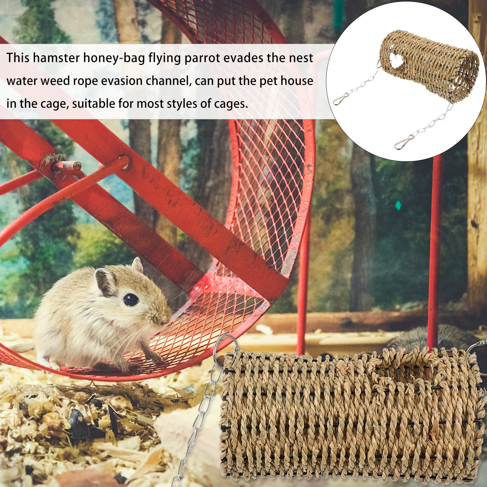 

1Pcs Hamster Escape Tunnel Hideout Natural Hideaway Nest Small Animal Pet House Comfortable Habitat Suitable for Hamsters Guinea