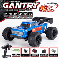 1:14 95KM/H 4WD RC Car With LED Light 2.4G Remote Control Cars High Speed Drift Monster Truck Toy for Kids Gift vs Wltoys 144010