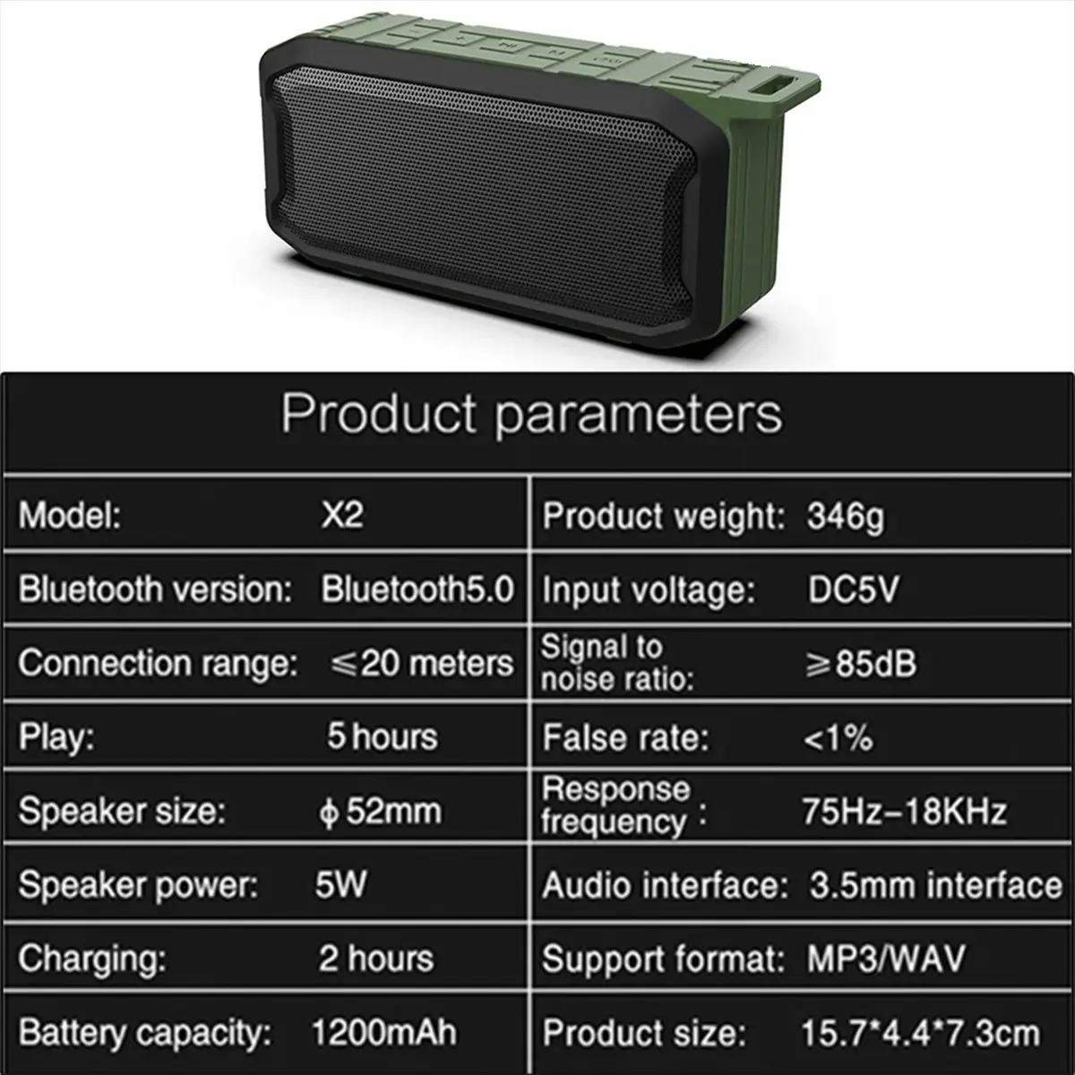 

*A91P Portable Outdoor Bluetooth Speaker High Power Subwoofer Waterproof Wireless Music Player Support AUX TF Card Red