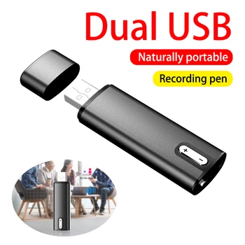 800 hours mini digital voice recorders usb disk one click recording portable voice recorder clip mp3 player audio dictaphone otg