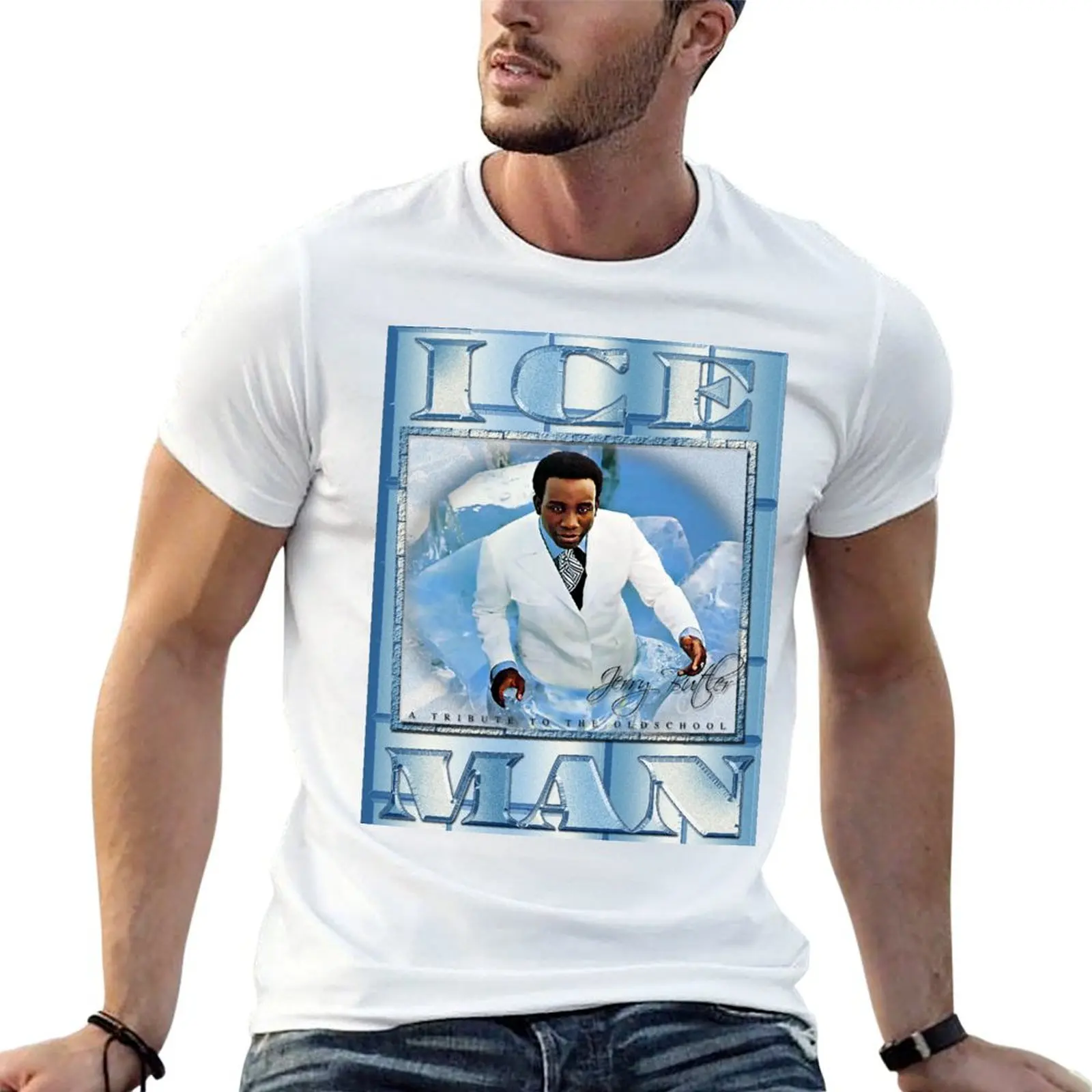 Jerry Butler The Ice Man D-1 Poster T-Shirt sublime basketball graphic tees mens cotton t shirts