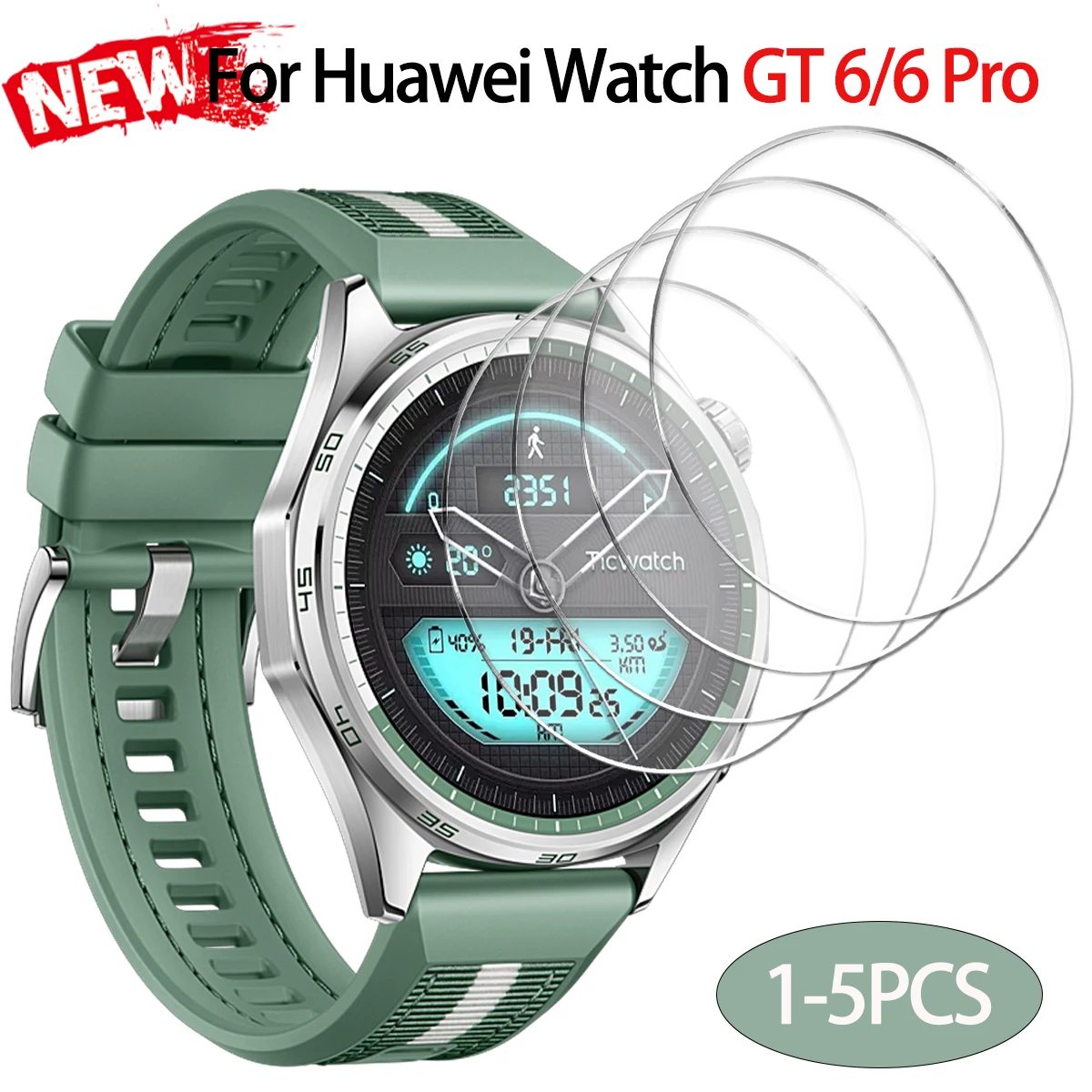 9H gehärtetes Glas Displayschutzfolie für Huawei Watch GT 6 Pro / 46 mm Glasschutzfolie für Huawei Watch GT6 41 mm Zubehör