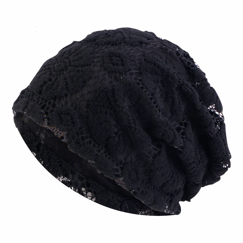 Spring Autumn Hat For Women Skullies Beanies Women Fashion Warm Cap Unisex Elasticity Knit Beanie Hats Lace Female Lace Caps