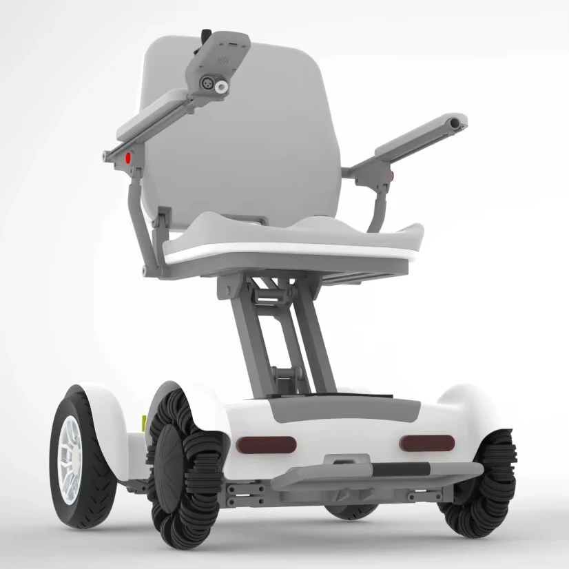 Intelligent Auto Folding Electric Wheelchair Dual Motor One-Key Folding Portable Mobile Scooter