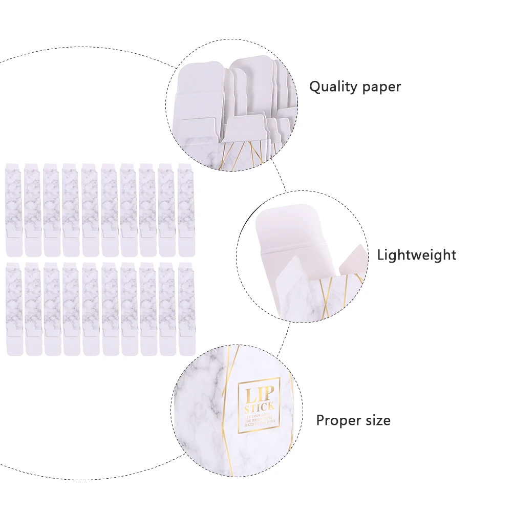 

50Pcs Lip Gloss Gift Box Paper Lipstick Packing Case Small Lightweight Travel Storage Lip Lipstick Box Gift Container