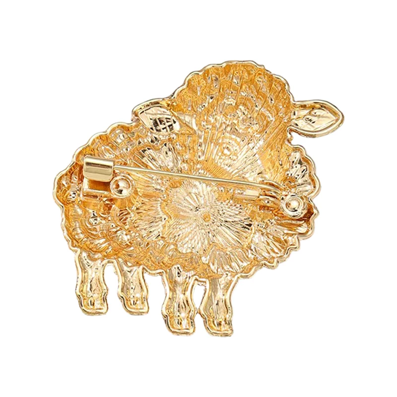 Wuli&baby Bezaubernde Schaf-Broschen für Damen, Unisex, 6-farbige Blumen, Ziege, Neujahrsparty, Büro, Tierbrosche, Geschenke – Detail 10