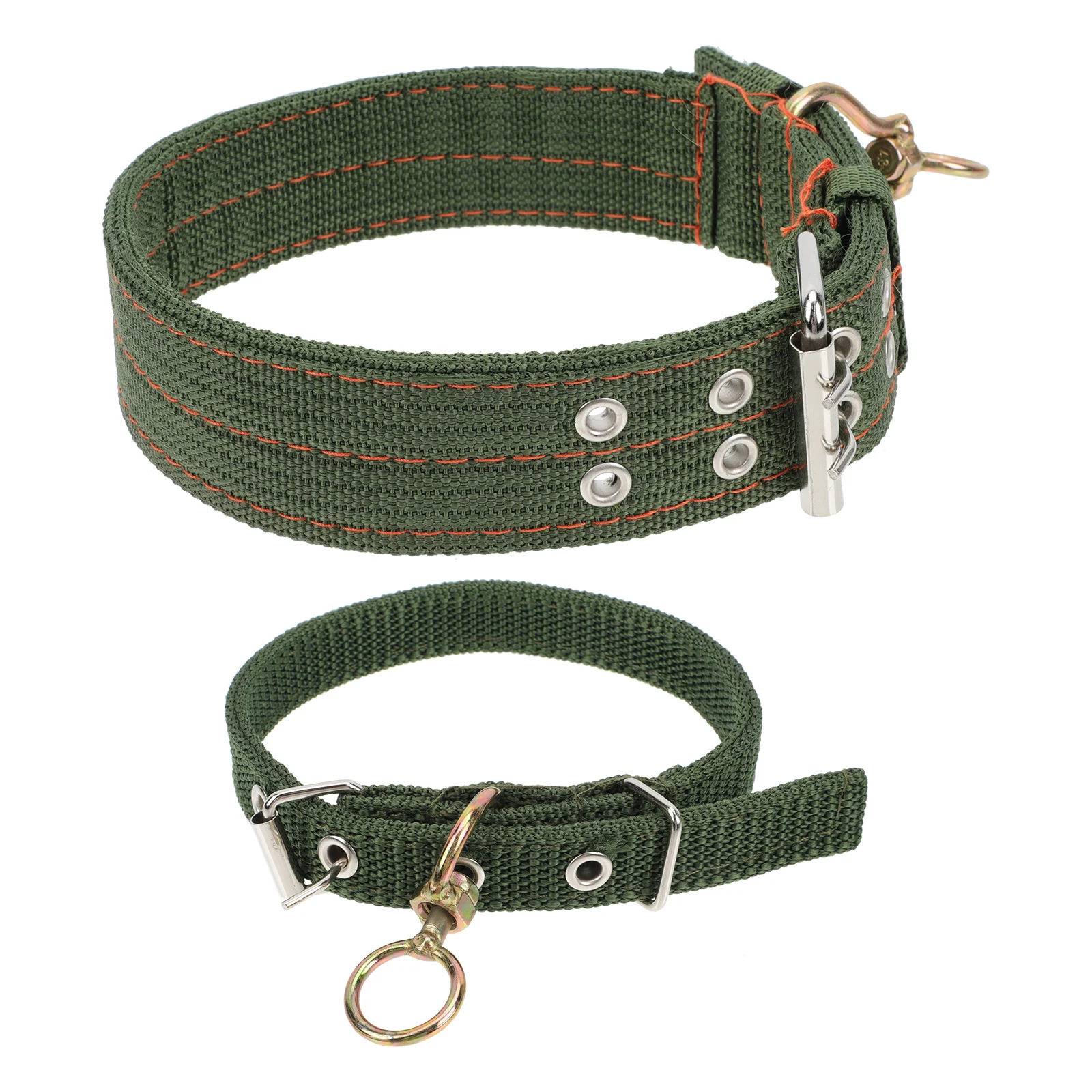 

2Pcs Sheep Collars Adjustable Canvas Goat Padded WearResistant Durable RotatingRing Outdoor Supplies DogCat Livestock Pet