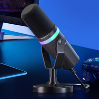 XLR/USB Dynamic Gaming Microphone RGB PC Mic Dynamic Microphone for Studio Recording Streaming Content Creation