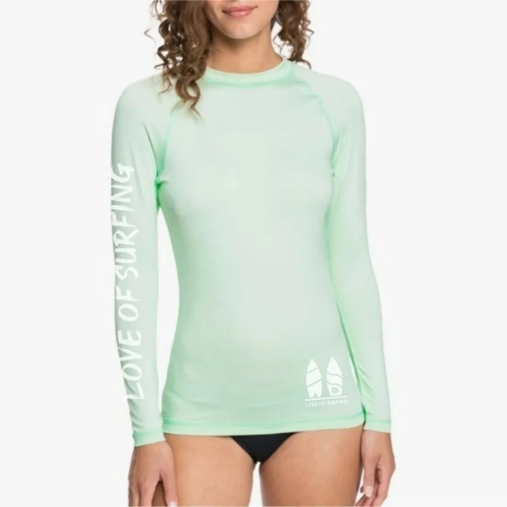 Letnie damskie koszulki z długim rękawem drukuj Surfing Upf 50 + strój kąpielowy 2023 Rash Guard Surf rajstopy stroje kąpielowe Lycra Quick Dry Ropa