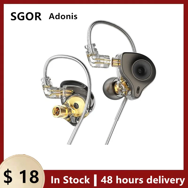 

SGOR Adonis 1DD+1BA Hybrid Technology Earphones In Ear Monitor HIFI Super Bass Earbuds High Sound Quality Music Headphones VENUS