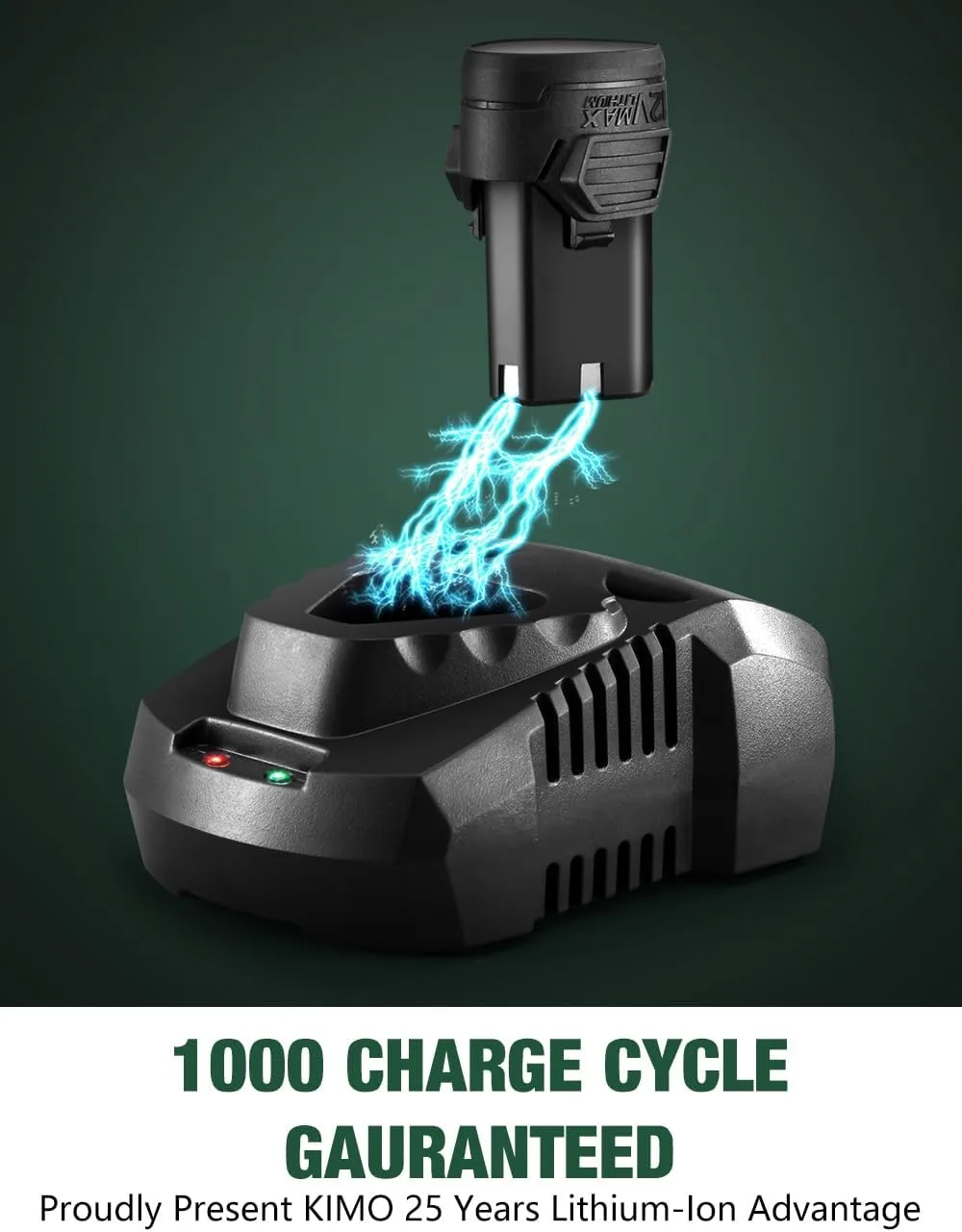 40ft-lbs draadloze elektrische ratelsleutelset, 400 RPM, 12 V met snellader, 7 stopcontacten en adapter