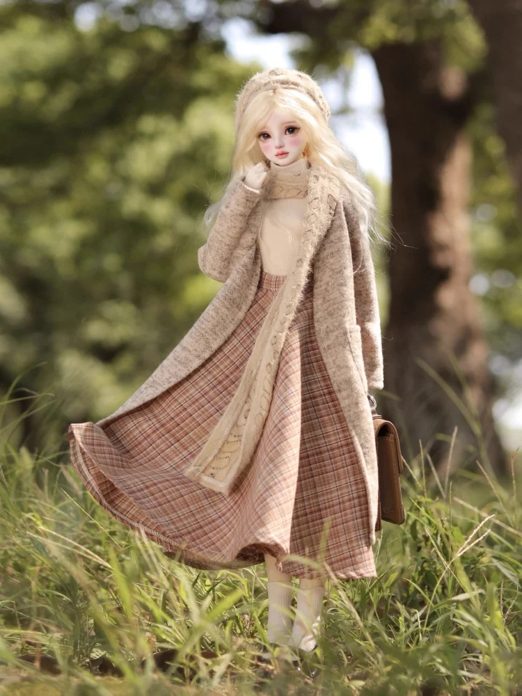 Abbigliamento per bambole BJD per ID75 1/3 1/4 Set quotidiano per bambole Cappotto Top Gonna Sciarpa Pantaloni Cappello Accessori per bambole (Solo vestiti senza bambola)