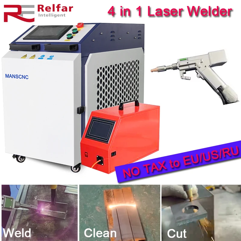 1500W Fiber Laser Welding Machine Handheld 4 in 1 Welding Cleaning Cutting Soldering Machine Laser Welder for All Metal