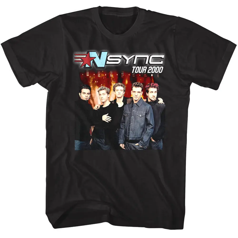 NSYNC Justin Timberlake No Strings Attached Album Tour 2000 Men's T Shirt Pop