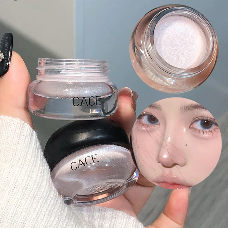 Pearl Gloss Highlighter Paste Makeup Wet Shine Diamond Glitter Eyeshadow Cream Monochrome Crystal Clear Sparkling Highlight Gel