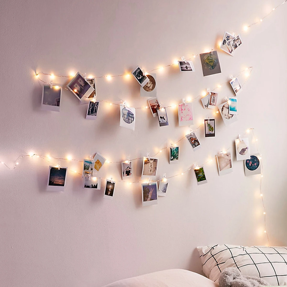 Rustic  Photo Clip Fairy String Light Wedding Birthday Decoration Kids Birthday Party Gifts Decor Wedding Party Supplies