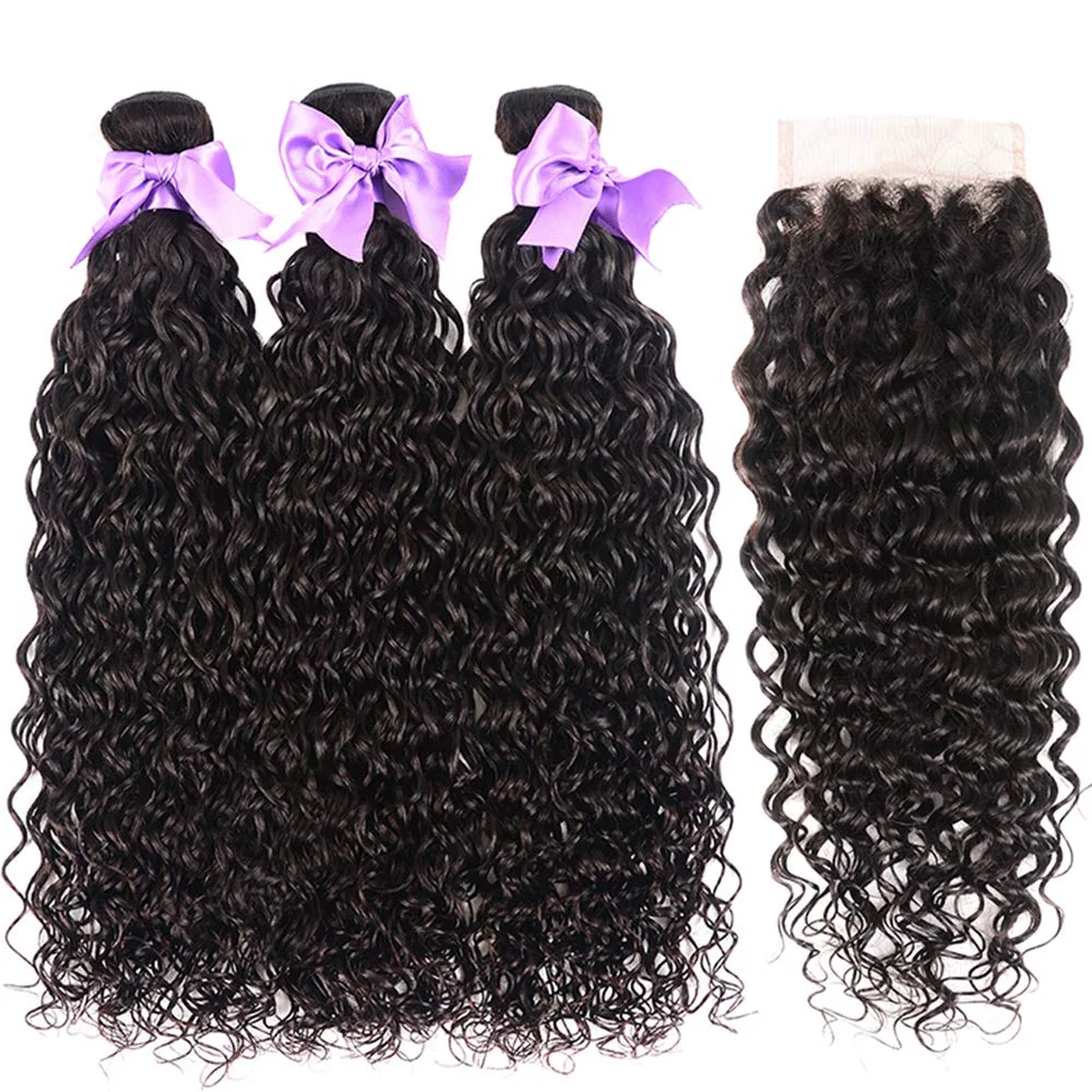 

Closure And Bundles Curly Bundles With 5x5 Closure 100% Malaysian 30 Inch Bundles With Closure Remy Hair Closure With Bundles