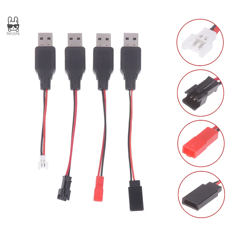 RC USB Charging 3.7V Lithium Battery Charger Cable USB To JST /SM / Futaba Plug Cable For 3Rc Drone Quadcopter