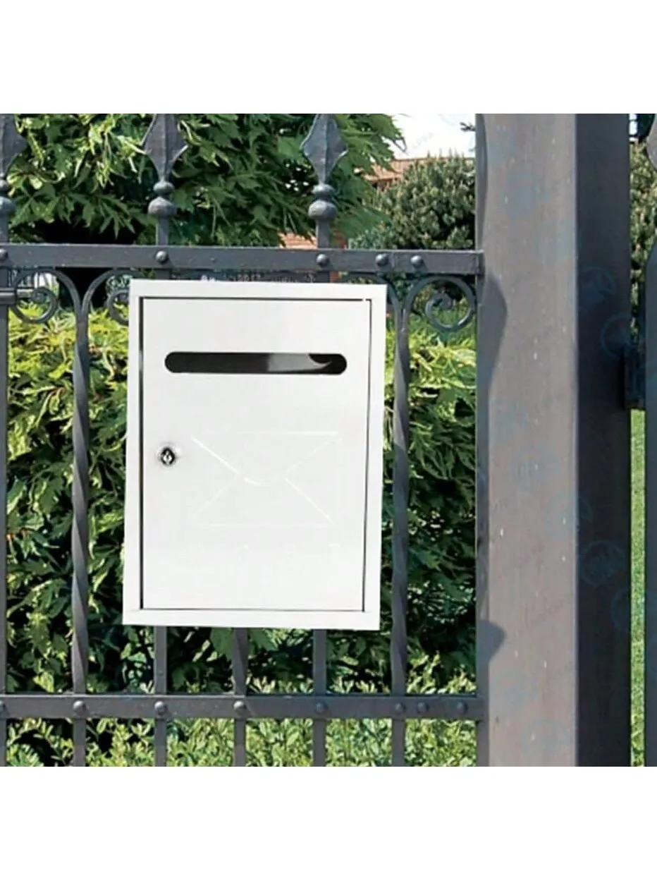 Starley - exterior metal mailbox for parcel and lockable letters |   Waterproof wall mailbox for home, office or garden, 26x20x7cm, available in white, black and gray
