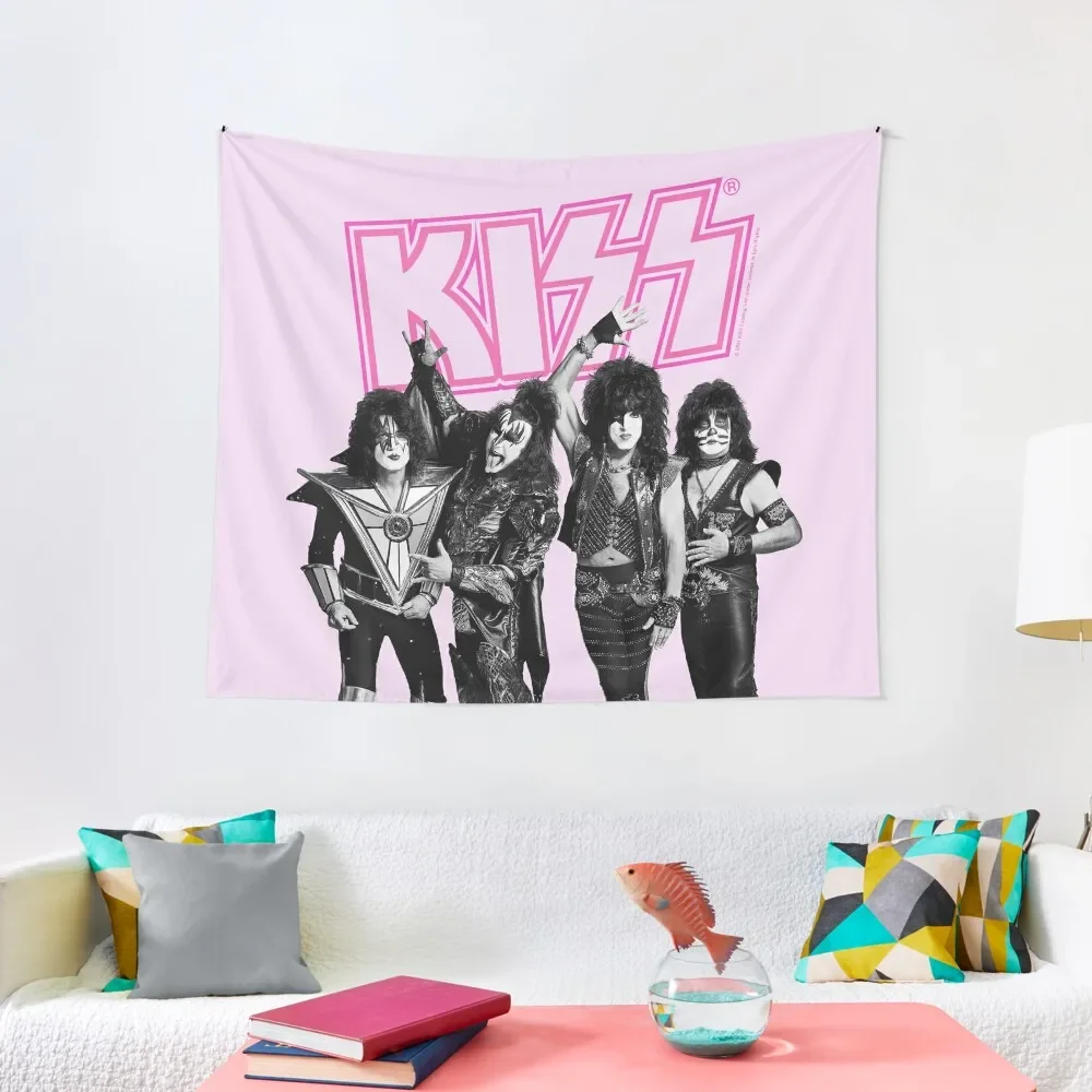 

KISS Band Fan Art Pink Tapestry Wall Hangings Decoration Wall Hanging Tapestry