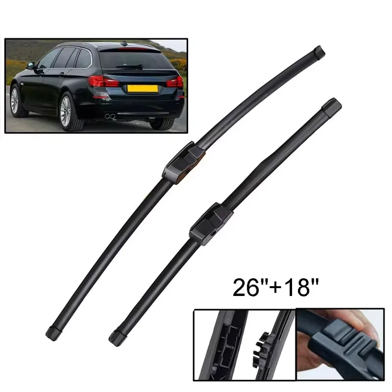 

Wiper LHD Front Wiper Blades Set For BMW 5 Series F11 2010 - 2016 Windshield Windscreen Window Brushes 26"18"