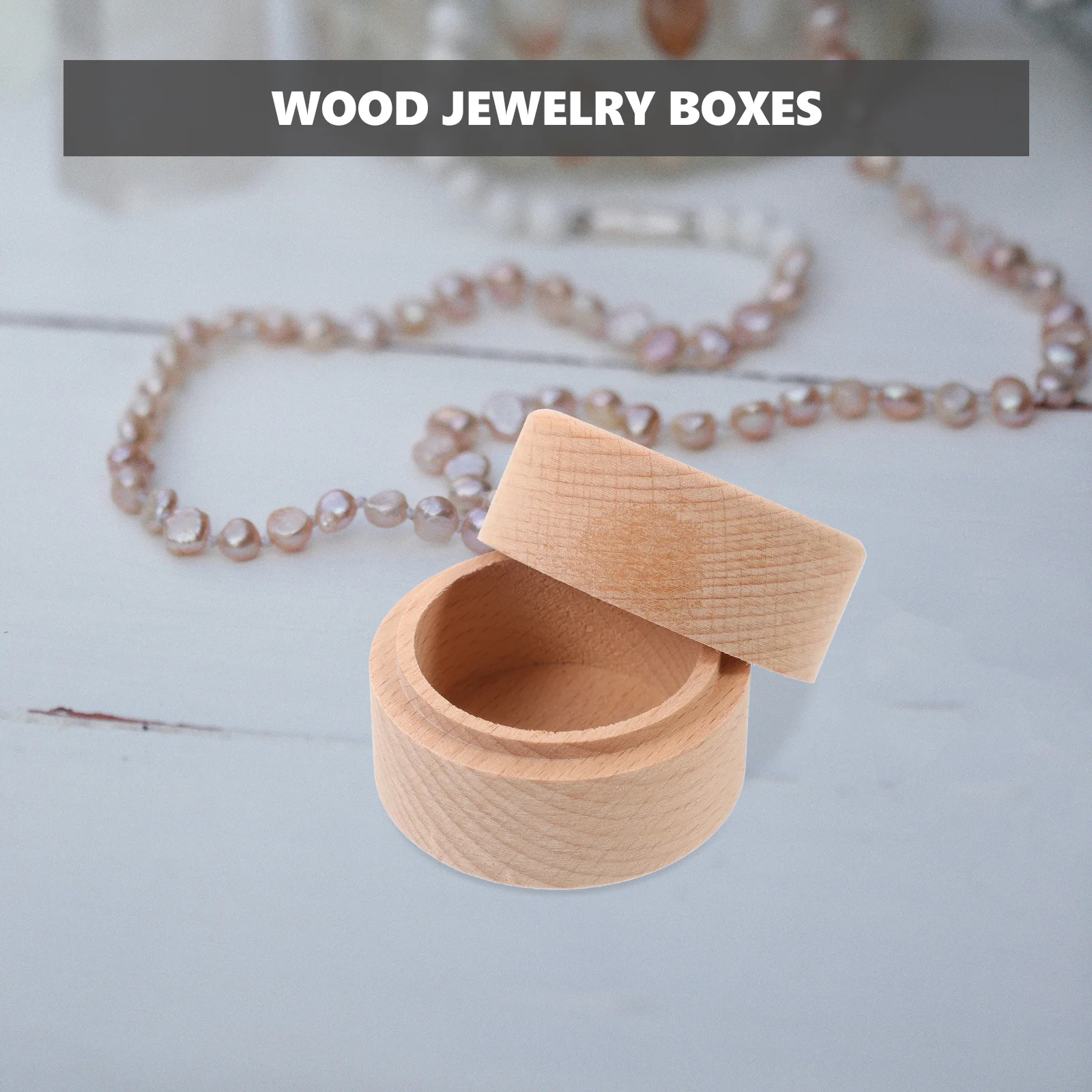 

Мини-деревянная шкатулка для драгоценностей, изысканное мастерство, простой круглый контейнер для хранения колец, серег, подарочное украшение 5x5x35 см