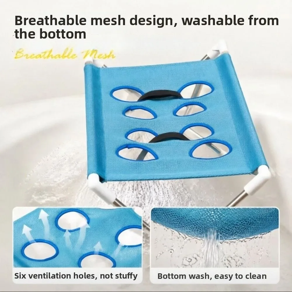 Foldable Pet Grooming Table Non-Slip Breathable Pet Grooming Hammock Stable Structure Quick-Dry Mesh Pet Washing Rack