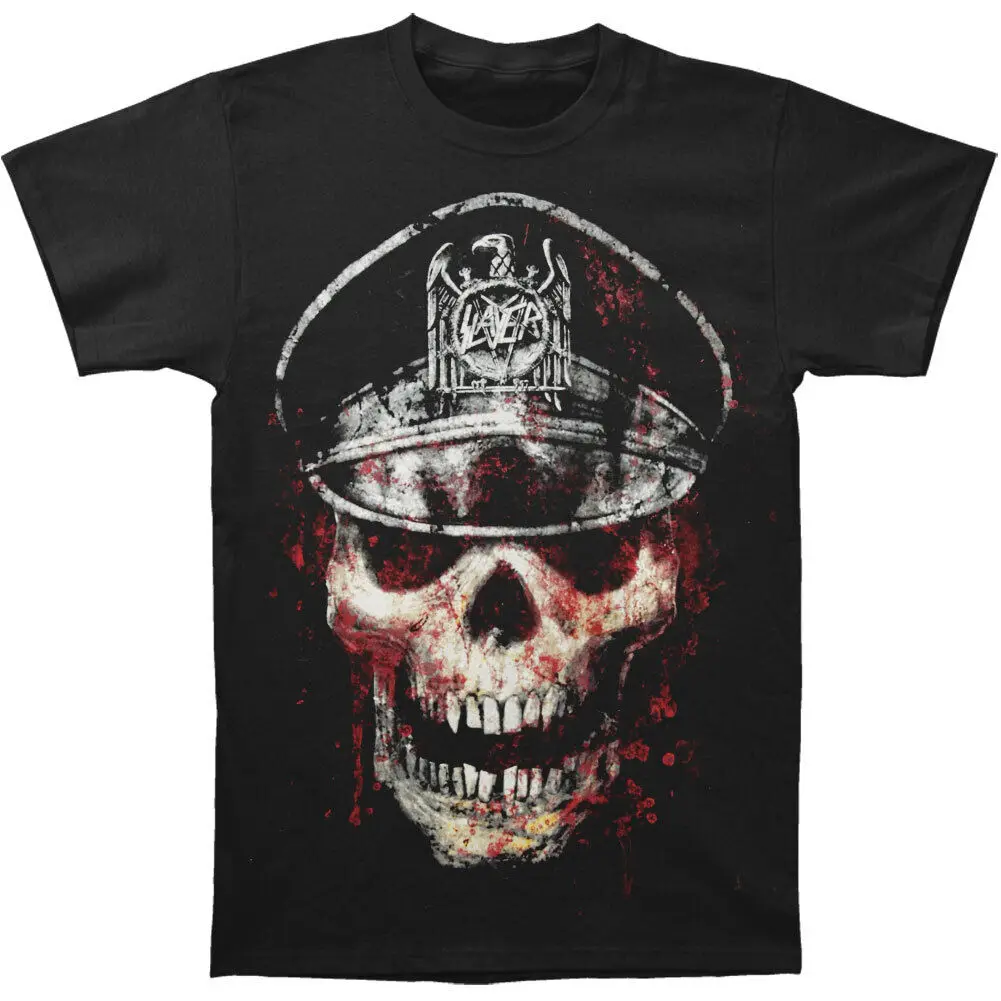 Men's Slayer Skull Hat T-shirt Small Black