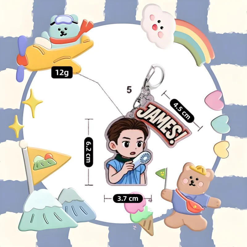 KPOP جديد الحرارة كورتيس الصبي الفرقة مارتن الذهب التدريب الرئيسي عالية الجمال ستار مفهوم صور الملحقات محيطية على ظهره المفاتيح #5