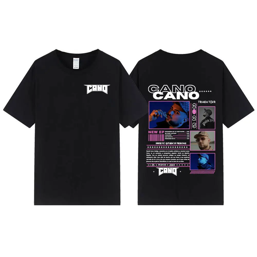 Rapper Cano Triana Tour Album 2025 Graphic T Shirt  Men Women Fashion Hip Hop Vintage Sweatshirt Casual Cotton Oversized T-shirt