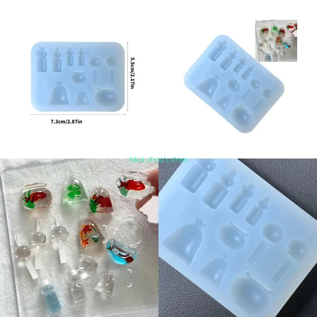 

E15E Детальная силиконовая форма для рукоделия с колокольчиком ветра и легкосъемной антипригарной формой-подвеской идеально для