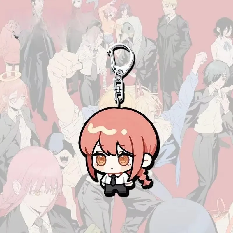 Makima Pendant Denji  Acg Aki Hayakawa Anime Kawaii Accessories Q Version School Bag Decor Keyring Birthday Gift