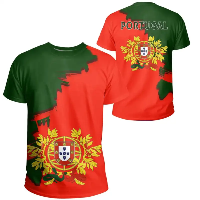 Portugal Free Custom Diy Soccer T Shirts Nation Flag Tee Shirts Portuguese Country Pt Top Photo Picture Team Number Jersey