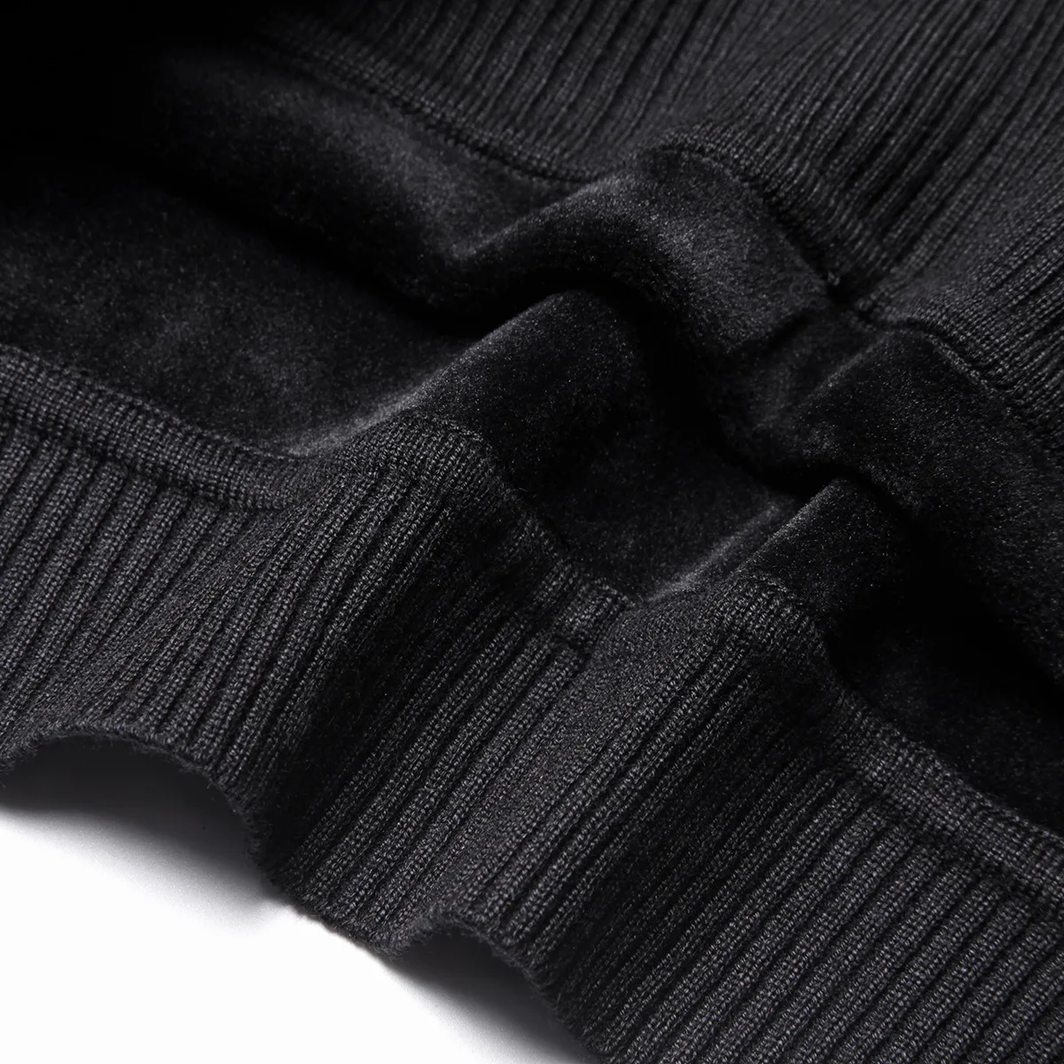 

Winter Men's round Ne Knitted Sweater Pure Color Printed Fce Lined Casual Long Sve Z4J00500 Comfortable Fit Overhead