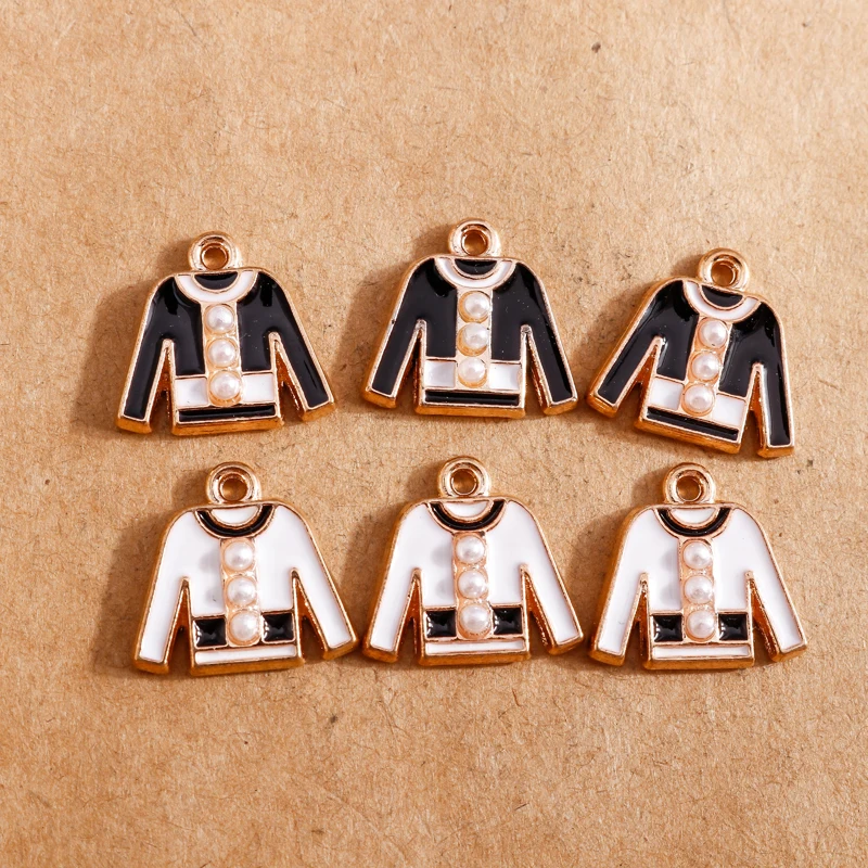 10 Stück Emaille-Perlen-Anhänger für Damenmäntel, geeignet für Ohrringe, Halsketten, Armbänder, DIY-Schmuckzubehör – Detail 1