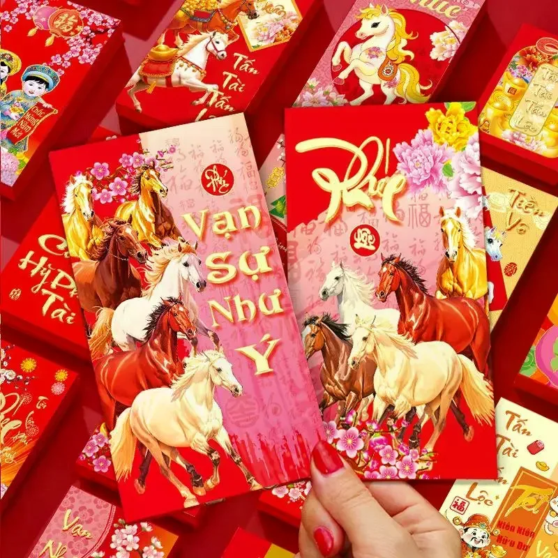 Китайский-2026-год-лошади-Новый-год-красный-конверт-счастливые-деньги-благословение-6-шт-карманный-конверт