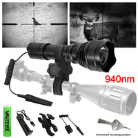 850nm/940nm Infrared Flashlight Adjustable Focus Zoomable IR Hunting Torch Infrared Radiation Weapon Light Night Vision Devices