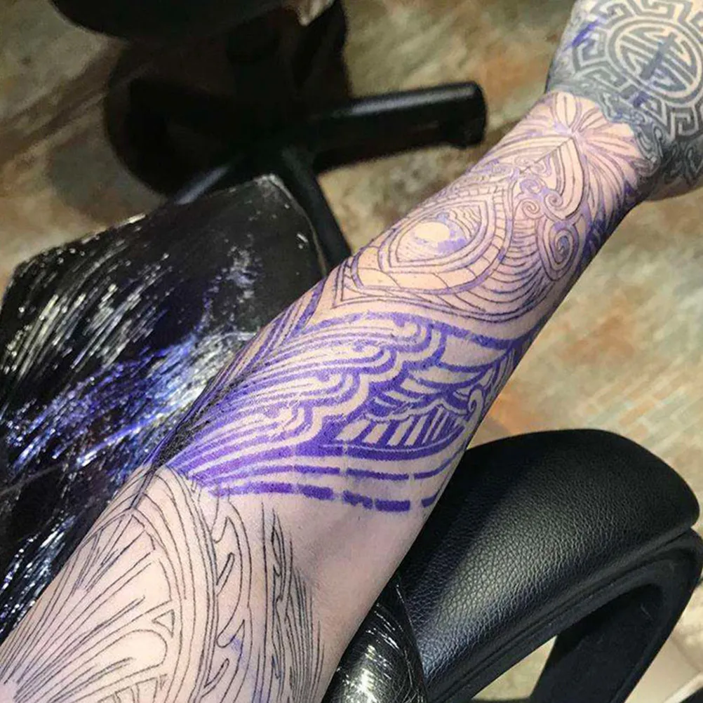 

Tattoos Transfer Gel for Skin Body Tattooing Stencil Use on Arms Legs Neck Face Wrists Back Collarbone Temporary Tattoos Makeup