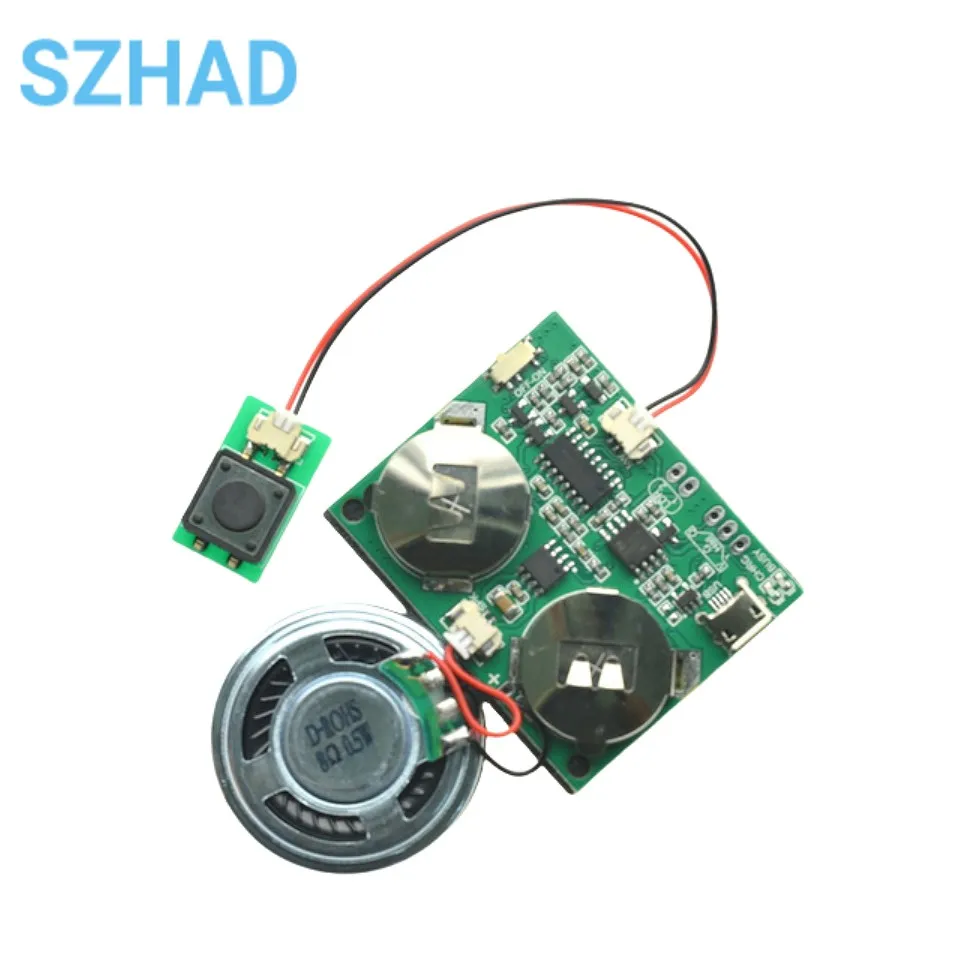 Recordable Sound Module Programmable Sound Chip For Greeting Card USB Charging Voice Board For DIY Toys Creative Gifts