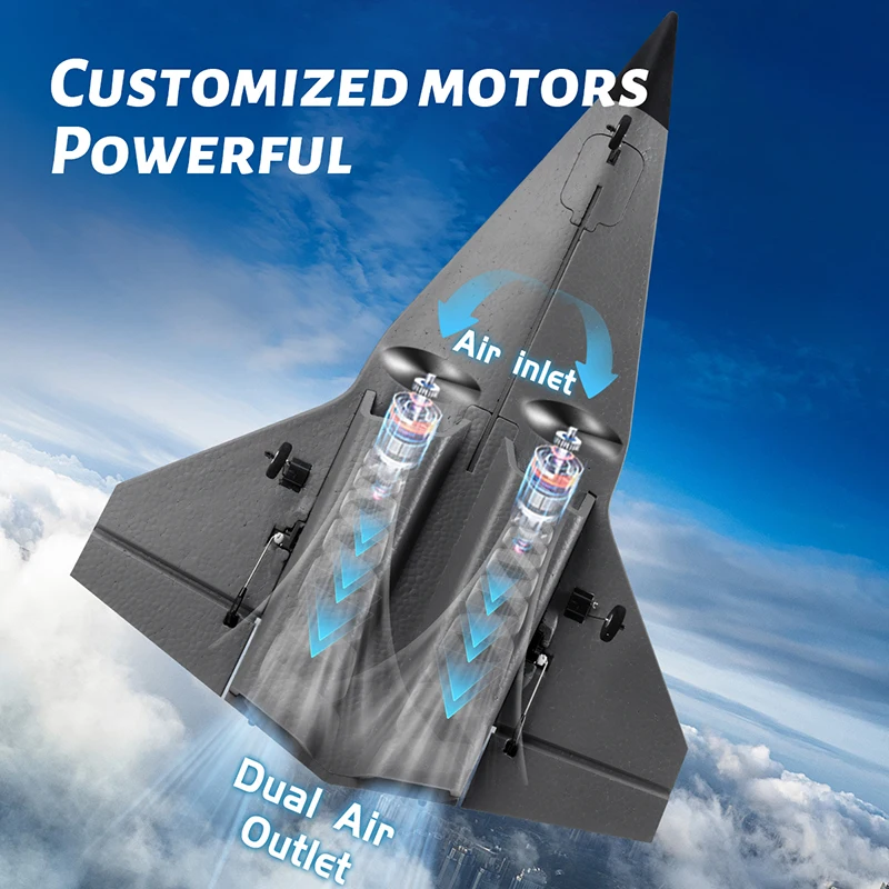 Hot Sale Fx9672 Remote Control Aircraft Sr72 Aeroplane Future Fighter Double Bypass Glider Fixed Wing Model Toy Children Gift