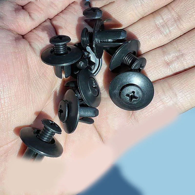 

New 50/100pcs 8mm Plastic Rivets Fasteners Screw Black Rivet Car Fastener Clips Car Bumper TRX680 TRX650