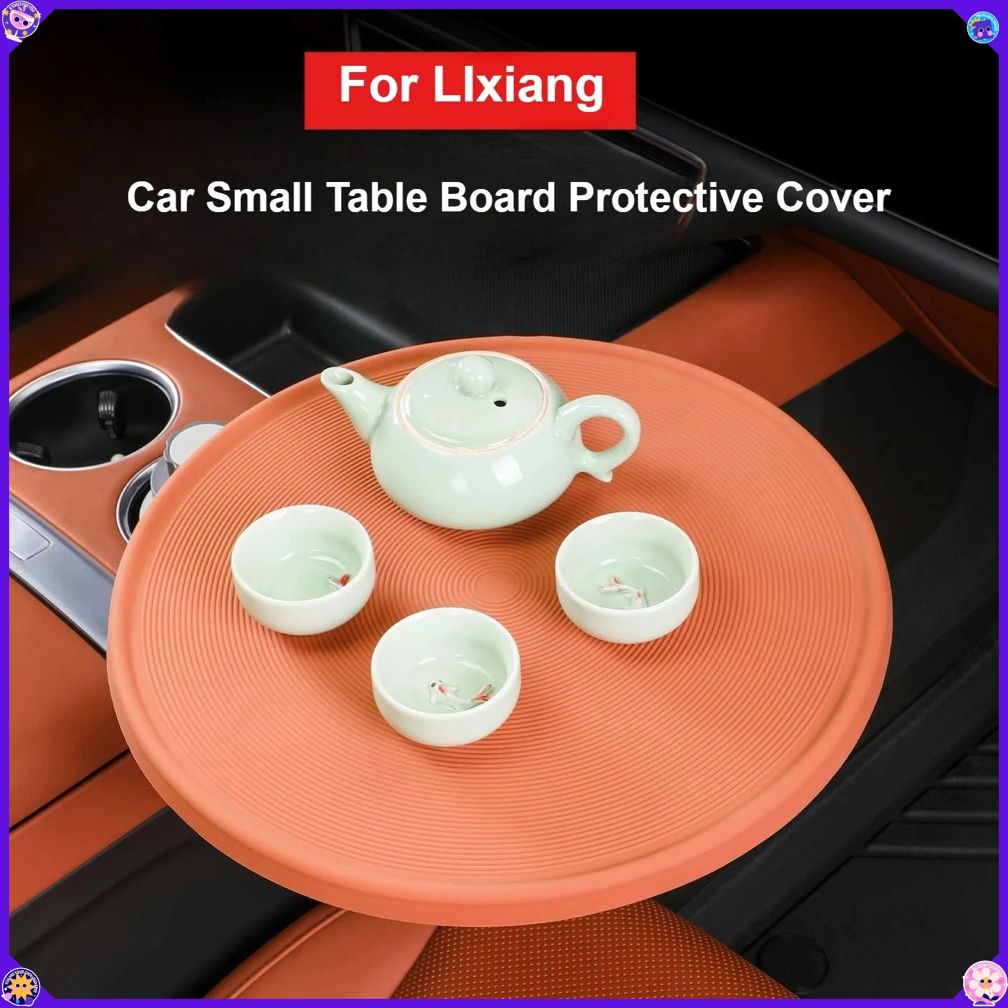 Car Floating Small Table Silicone Pad For Li Lixiang L6 L7 L8 L9 Anti-Scratch Anti-Slip Cover