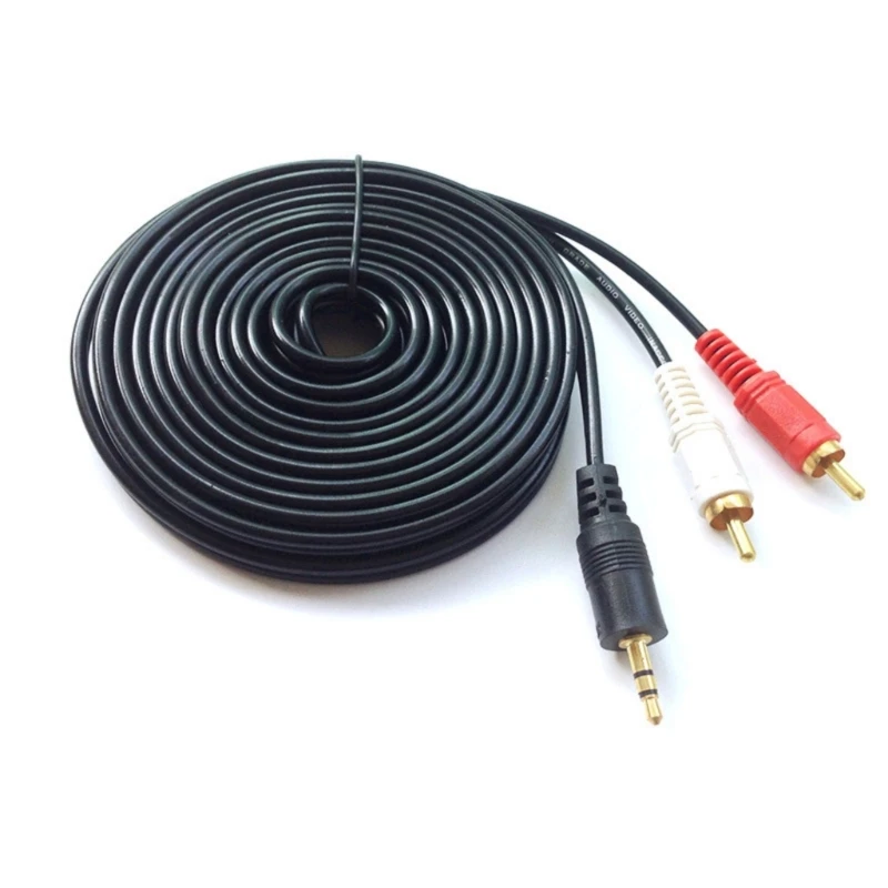 3.5mm to 2RCA Cable 3.5mm Male to 2RCA Male Cord Auxiliary Stereo Audios Y Splitter Cable Flexible Adapter Cable